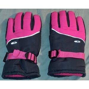 Women's Champion Black / Pink Insulated Gloves Size 8/16 Pre-Owned Excellent